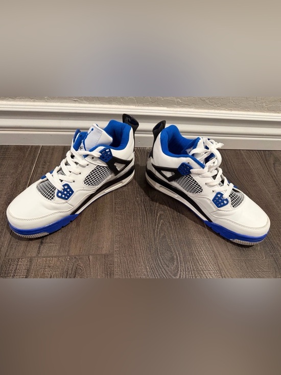 Jordan Other - Air Jordan 4 Retro Motorsports White Blue Black 308497-117 Mens Size 8